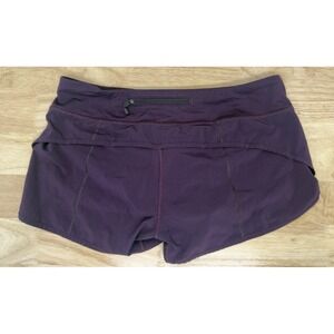 LuluLemon 3" Run Athletic Speed Shorts Women's Size 8 Seep Purple Zip Pocket #46
